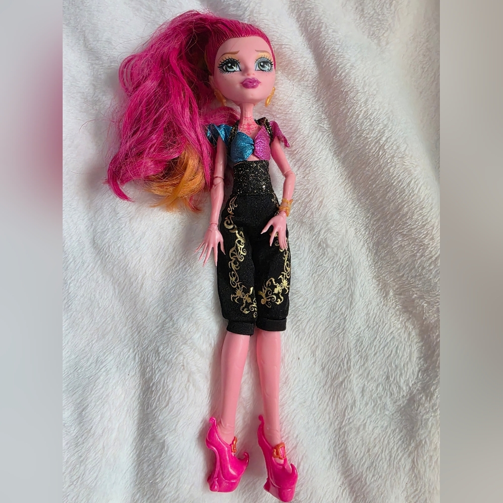 Monster High Doll with Pink Hair and Black Outfit